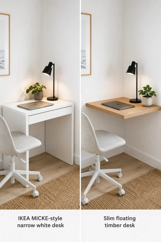 Compact desks for small home offices and apartment workspaces